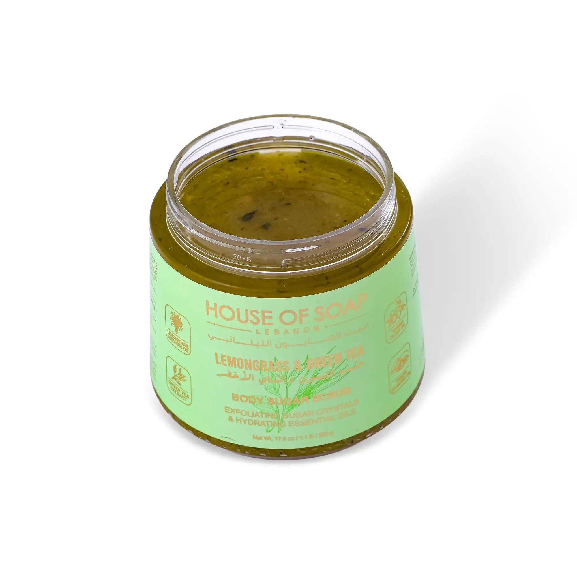 Lemongrass & Green Tea Body Sugar Scrub 500g - Image 2