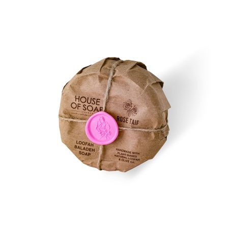 Rose Taif Loofah Baladi Soap 300g