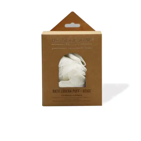 Bath Loofah Puff - Beige